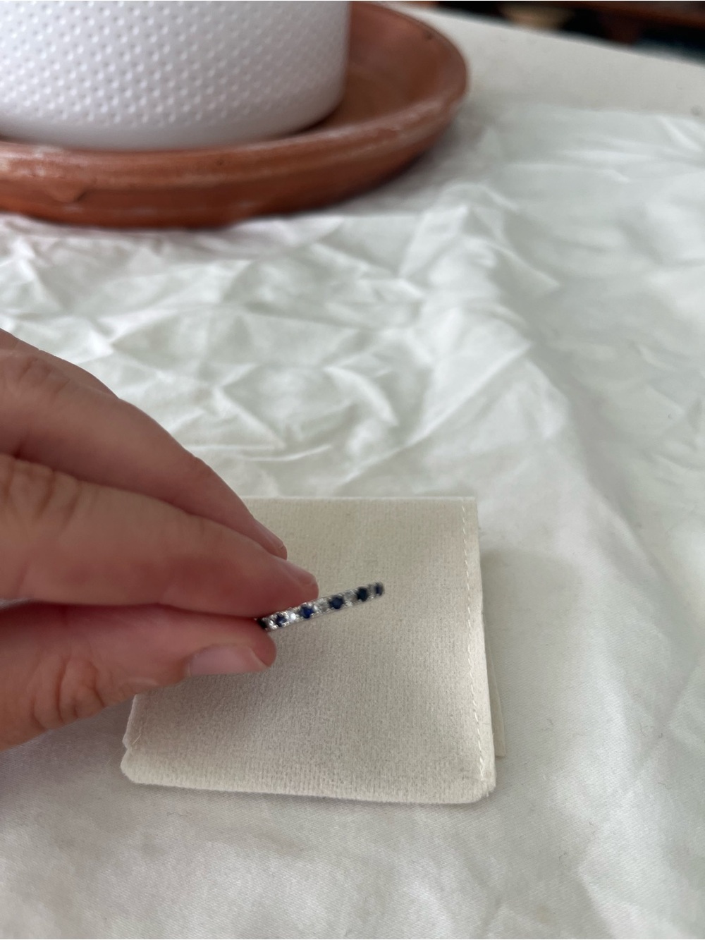 Ross-Simons Blue and Silver Eternity Band
